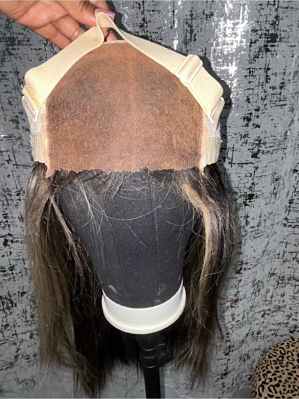 5x5 closure human hair wig with highlights